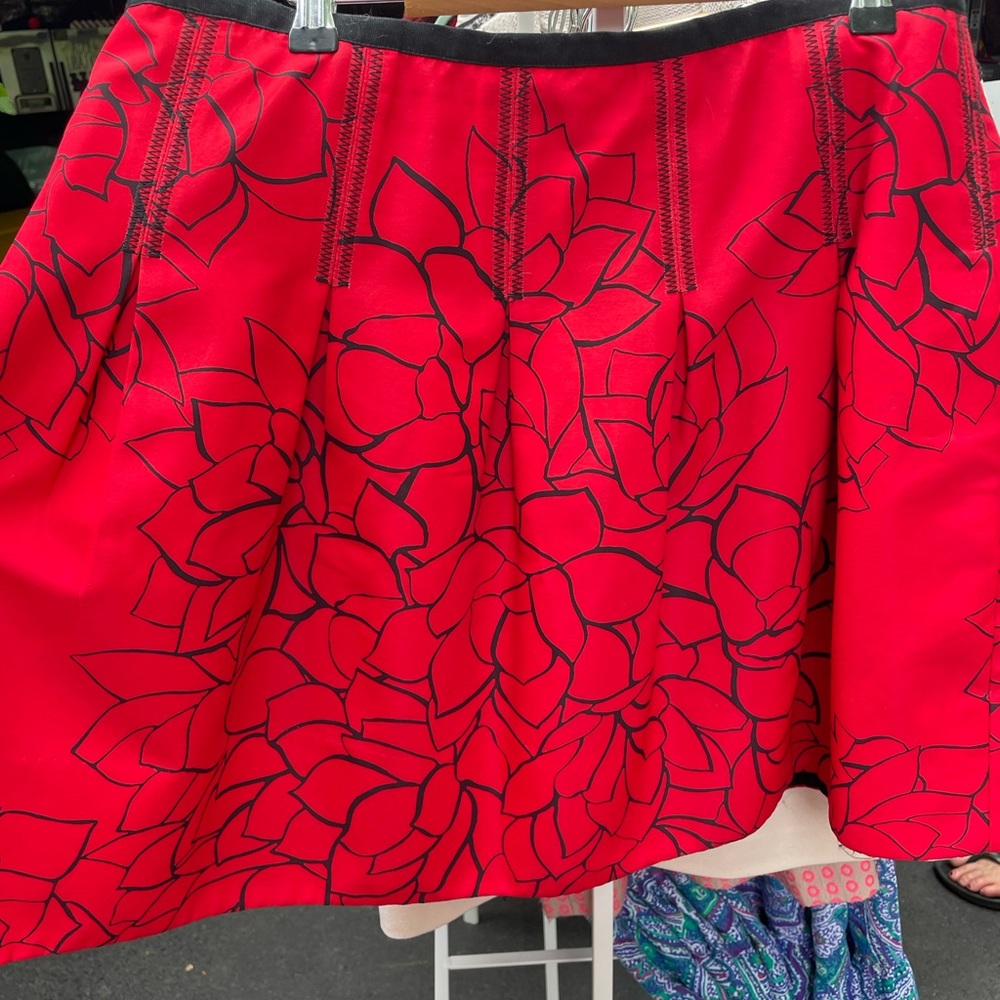 Red and black skirt